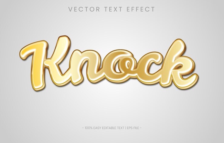 Vector el efecto de texto 3d se ve de color dorado