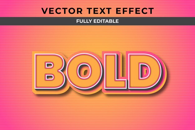 Efecto de texto 3d vectorial editable Efecto de estilo de texto en negrita