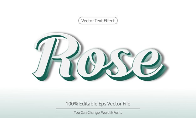 Efecto de texto 3d vectorial editable Rosa