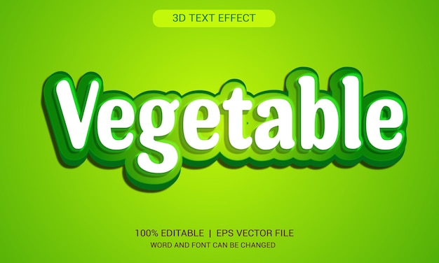 Efecto de texto 3d vegetal