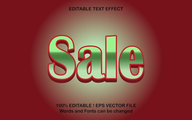 Efecto de texto 3d de venta EPS