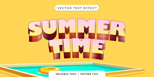 Efecto de texto 3d verano