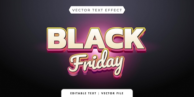 Efecto de texto 3d viernes negro