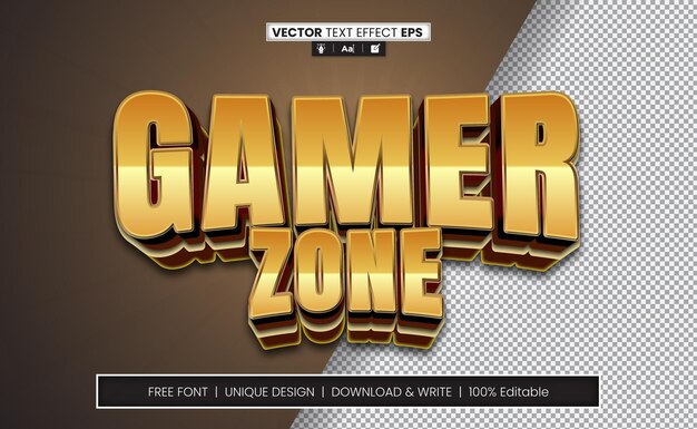 El efecto de texto 3D de la zona de jugadores es totalmente editable.