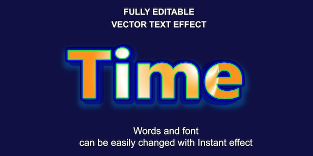 Vector efecto de texto 3d