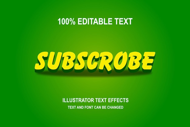 Vector efecto de texto en 3d