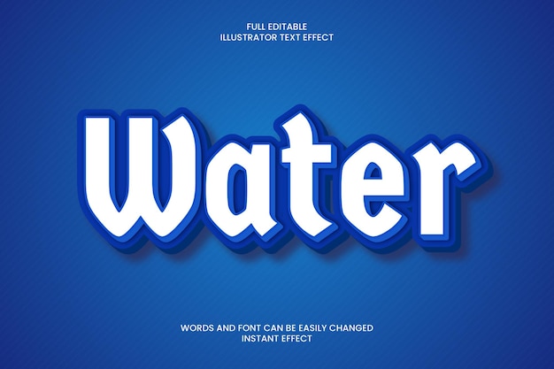 Efecto de texto de agua