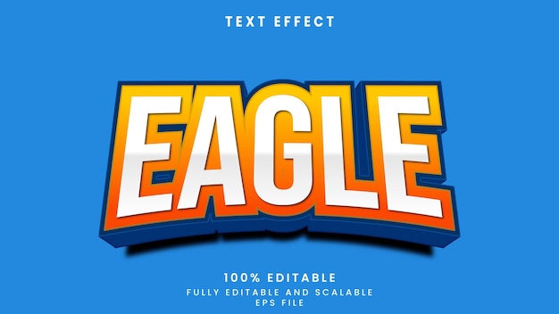Vector efecto de texto de águila