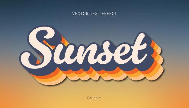Efecto de texto al atardecer