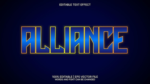 efecto de texto de alianza
