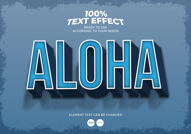 Efecto de texto aloha