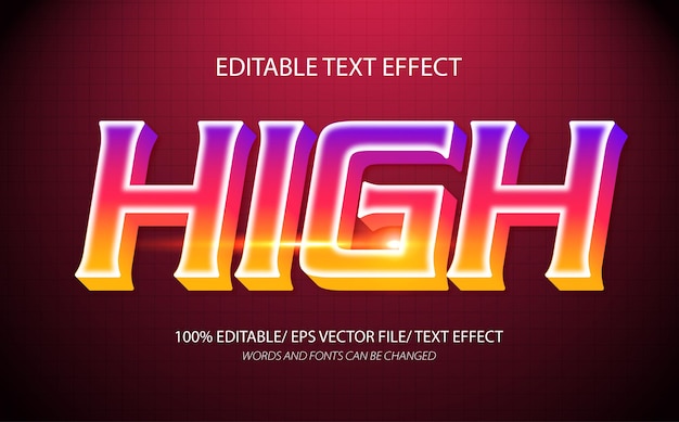 Efecto de texto altamente editable y estilo de texto editable