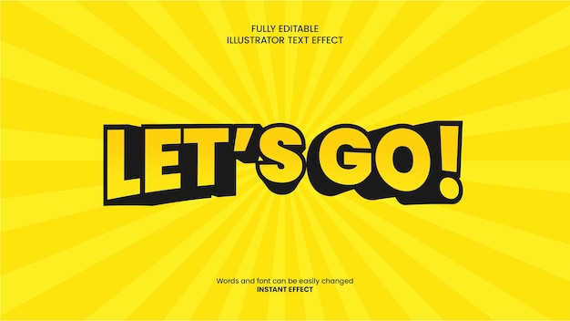 Efecto de texto amarillo enérgico ideal para diseños motivacionales y promocionales