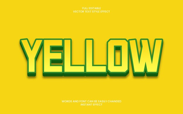 Efecto de texto amarillo