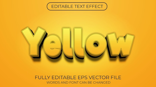 Efecto de texto amarillo