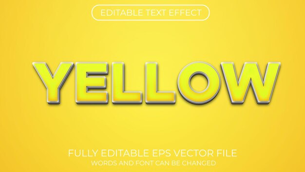 Efecto de texto amarillo