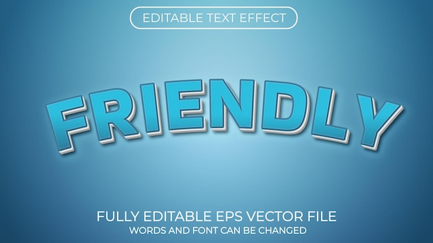 Efecto de texto amigable