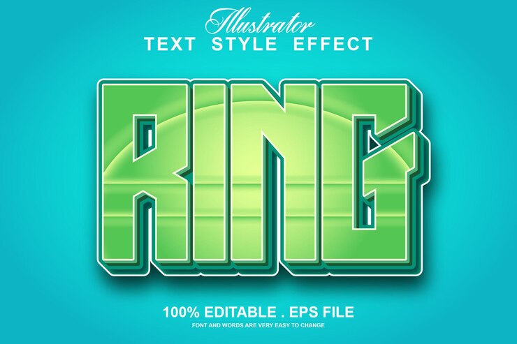 Vector efecto de texto de anillo editable