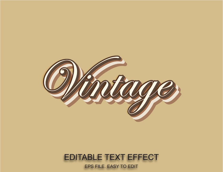 Vector efecto de texto antiguo