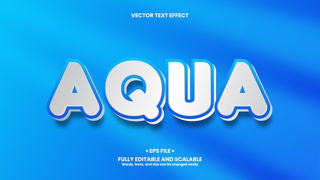 Efecto de texto aqua 3d