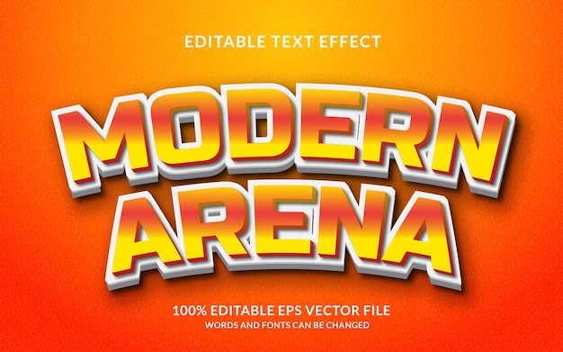 Efecto de texto arena moderno