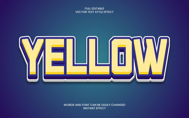 Un efecto de texto azul y amarillo con un fondo azul oscuro.