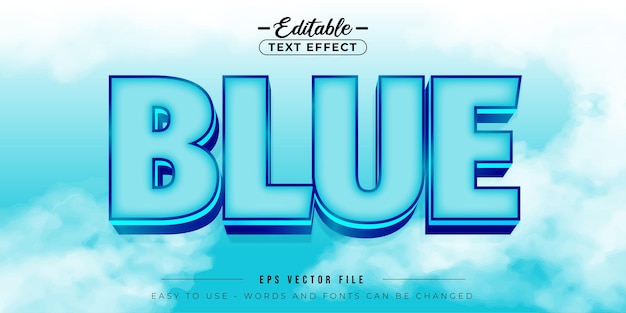 Efecto de texto azul editable