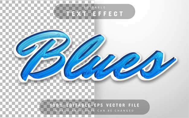 Efecto de texto azul editable