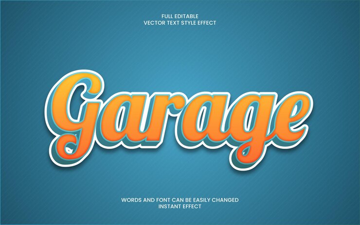 Vector un efecto de texto azul y naranja para tu efecto de texto.