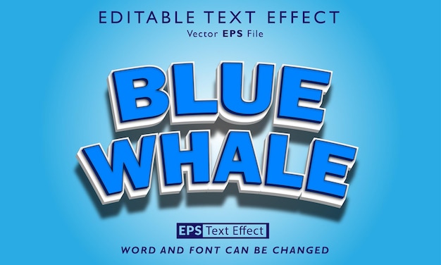 Efecto de texto de ballena azul