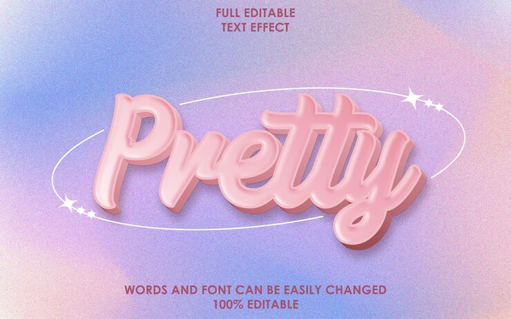 Vector efecto de texto bastante editable