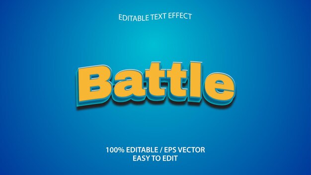 Efecto de texto de batalla eps Vector Premium