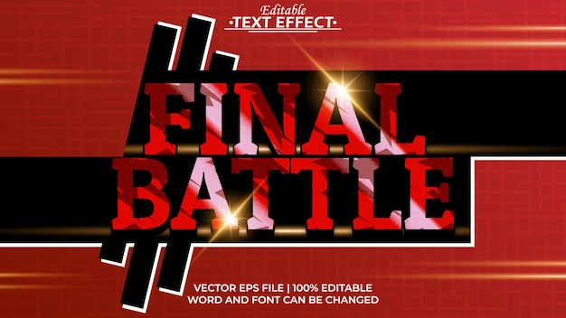 EFECTO DE TEXTO DE BATALLA FINAL