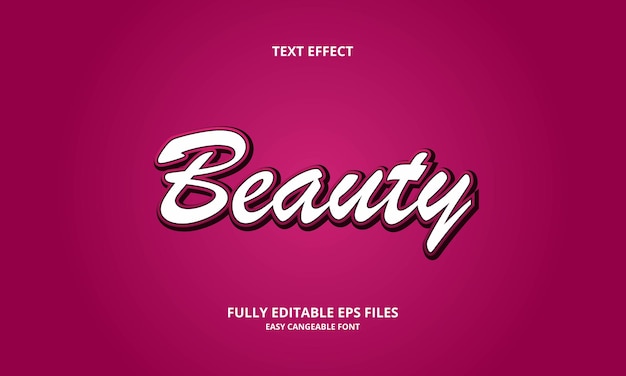efecto de texto de belleza