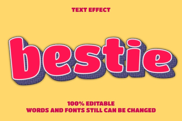 Efecto de texto Bestie