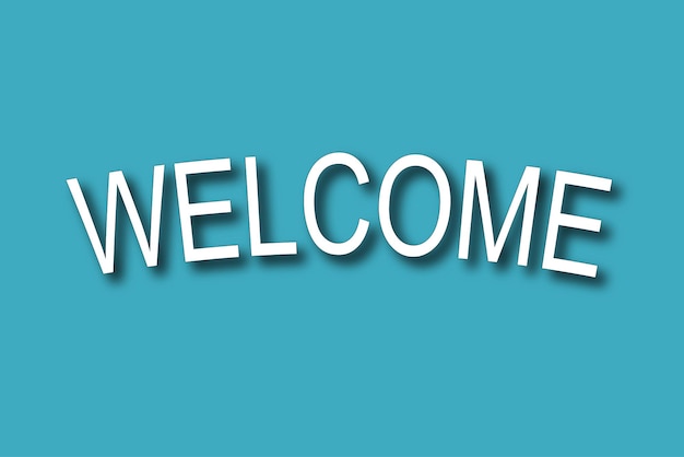 Efecto de texto de bienvenida