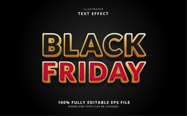 Efecto de texto black friday