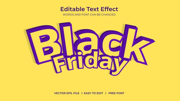 Efecto de texto Black Friday