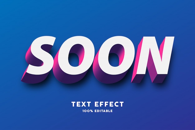 Efecto de texto blanco rojo púrpura 3D