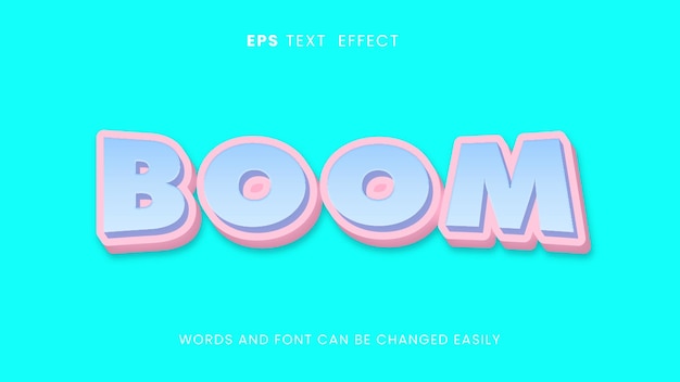 efecto de texto boom moderno editable