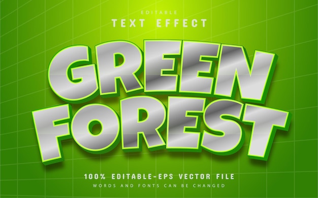 Efecto de texto bosque verde