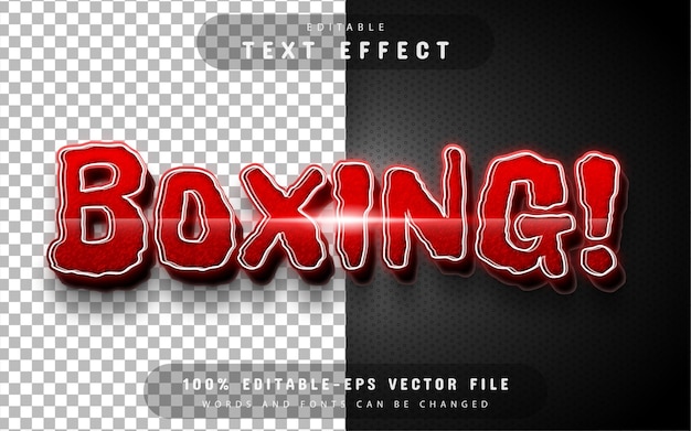 Efecto de texto de boxeo editable