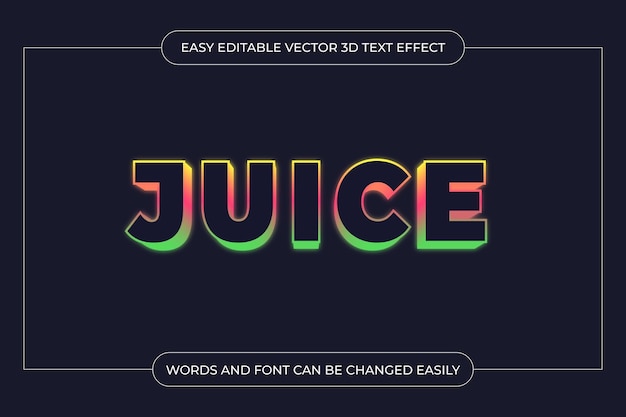 Efecto de texto brillante editable en 3D tipografía de letras modernas