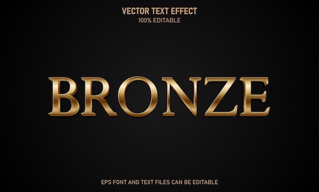 Efecto de texto bronce editable en 3D
