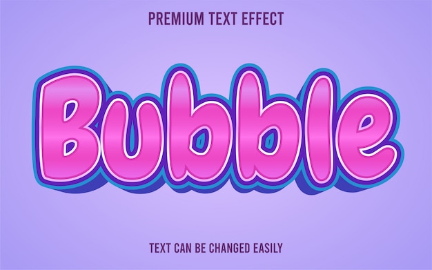 Vector efecto de texto de burbuja