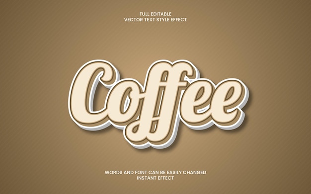 Efecto de texto de café