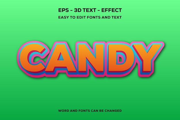 Efecto de texto Candy 3D