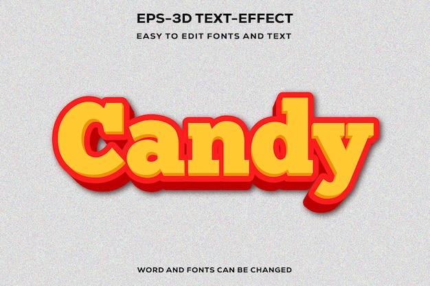 Efecto de texto Candy 3D