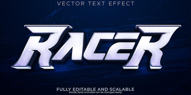 Efecto de texto de carrera de velocidad editable rápido y estilo de texto deportivo