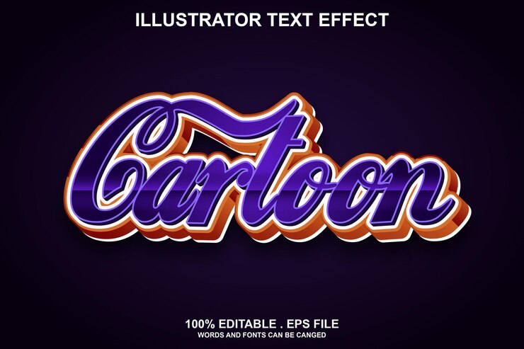 Vector efecto de texto de cartón editable